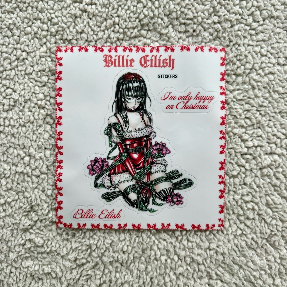 Billie Eilish Christmas sticker